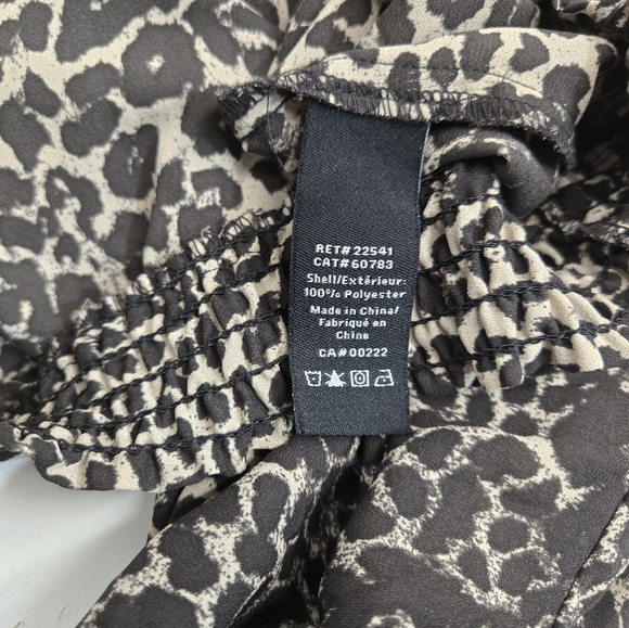 Jessica Womens Leopard Print Sheer Blouse - Picture 8 of 8